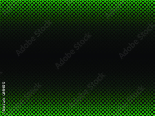Abstract carbon metal circle dots pattern background green