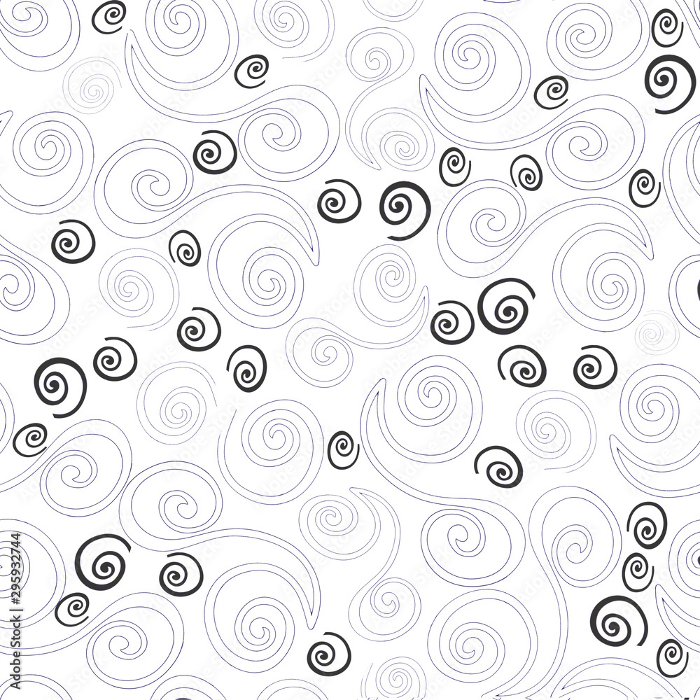 Abstract pattern with circles and swirls.Vector graphics