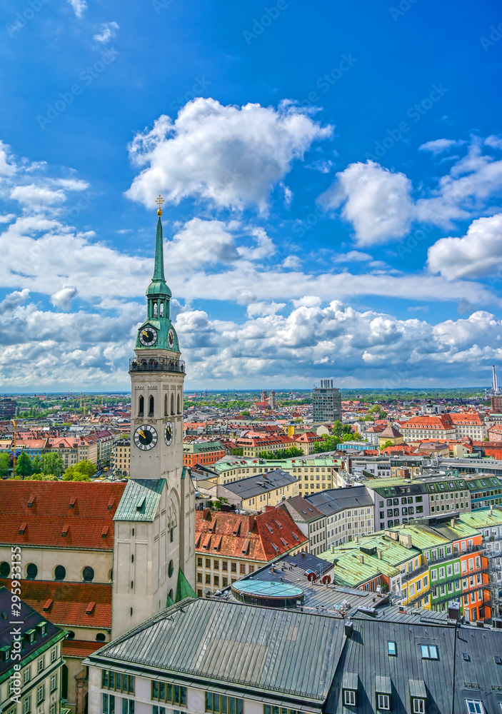 The Church of St. Peter located in the Marienplatz in Munich, Germany. The Church of St. Peter located in the Marienplatz in Munich, Germany.