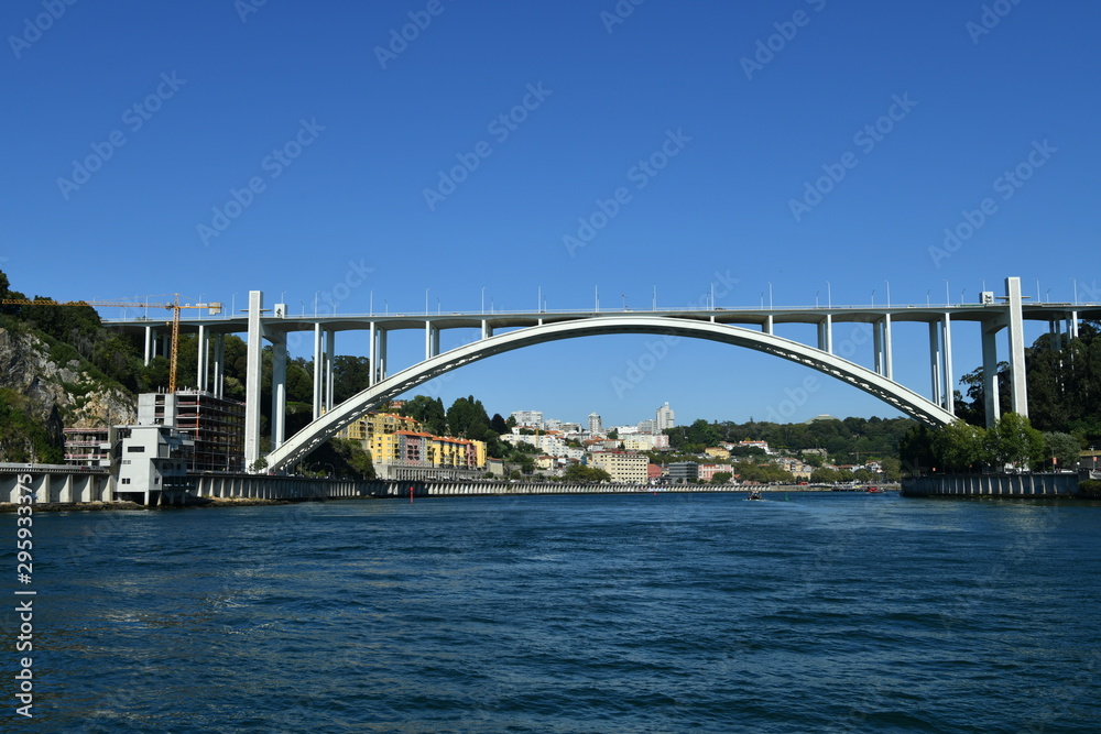 old bridges over the river in the city of porto