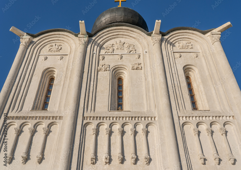 Church of the Intercession on the Nerl, Russia. Detailing.