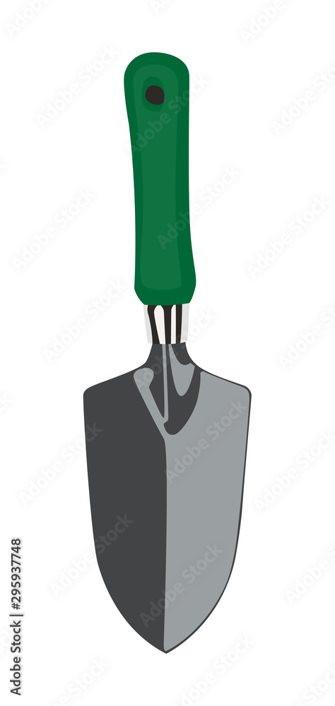 Garden broad trowel realistic vector illustration isolated Garden broad trowel realistic vector illustration isolated