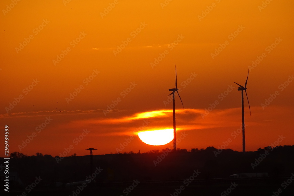 Obraz premium sunset in city