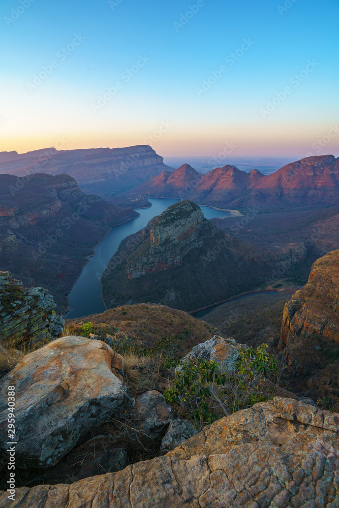 three rondavels and blyde river canyon at sunset, south africa 96