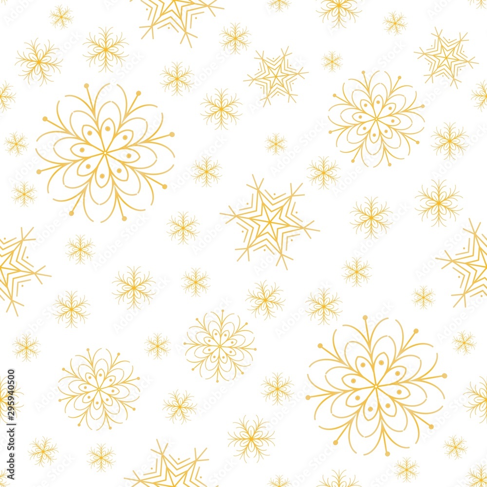 Snowflakes golden xmas design Snowflakes golden xmas design
