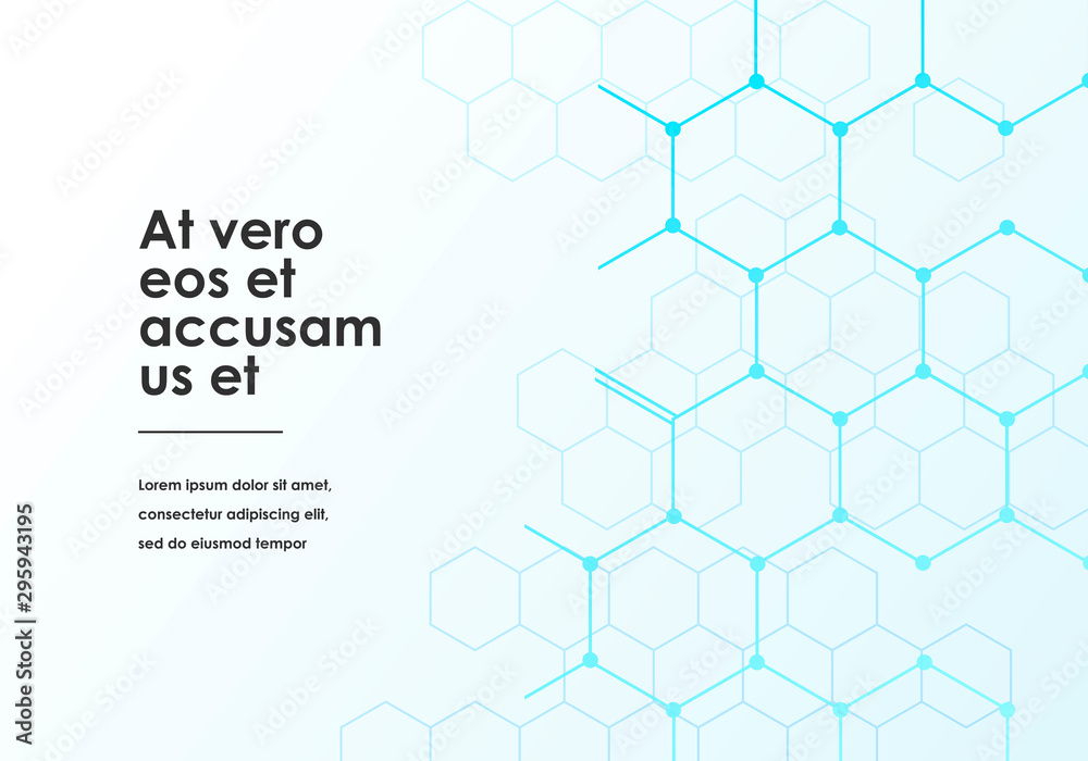 Vector design abstract background hexagon.