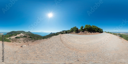 Fototapeta Naklejka Na Ścianę i Meble -  360 Grad Aufnahme Küstenlandschaft im Süden von der Insel Kos Griechenland