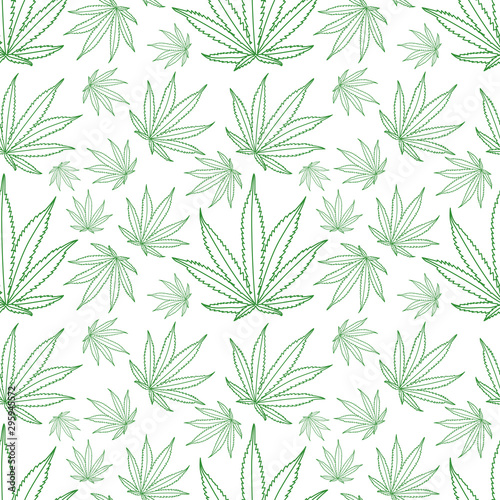 Cannabis leaf pattern vector illustration 
