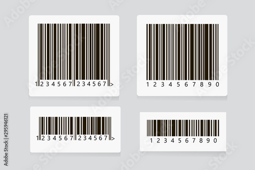 Barcode sticker set vector. 