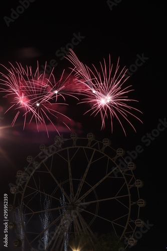 Fireworks over the city