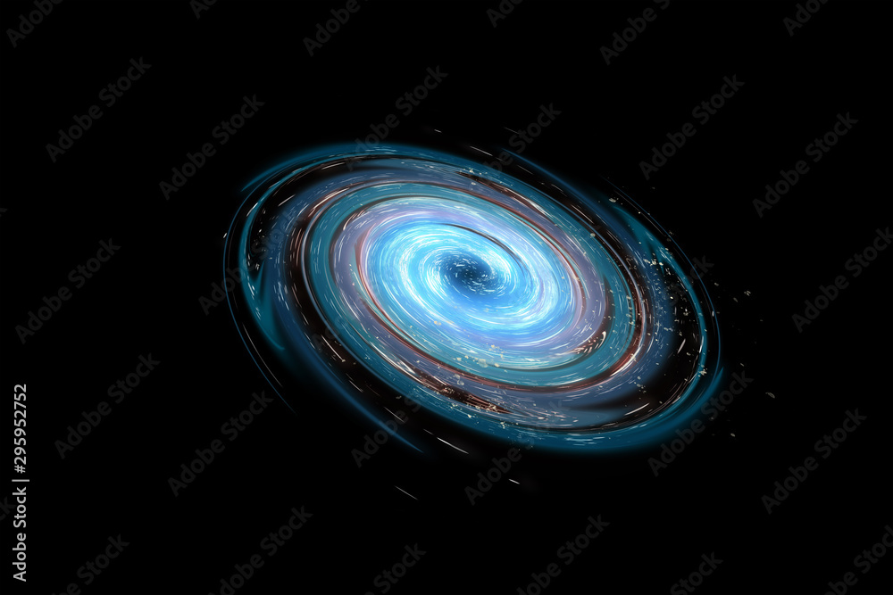 Blue and white far galaxy isolated on black background. Blue and white far galaxy isolated on black background.