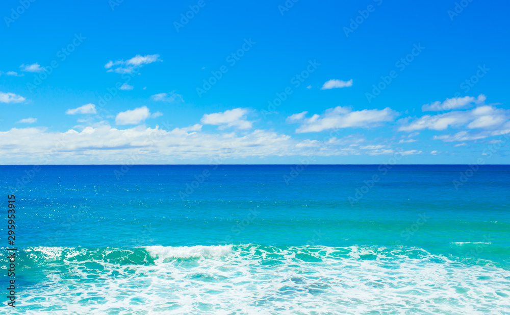 Blue ocean and sky background