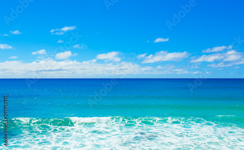 Blue ocean and sky background © kieferpix
