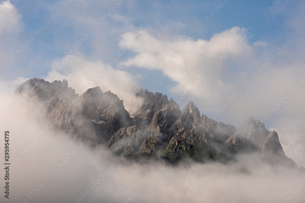 Panoramic view on Dolomites, Croda Rossa di Sesto