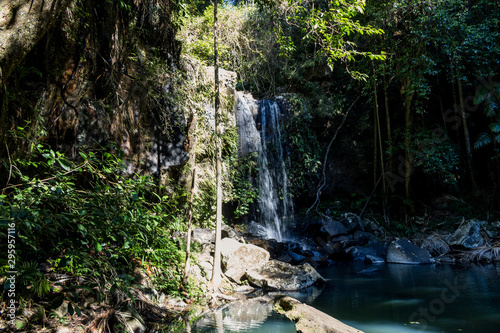 waterfall in deep forest