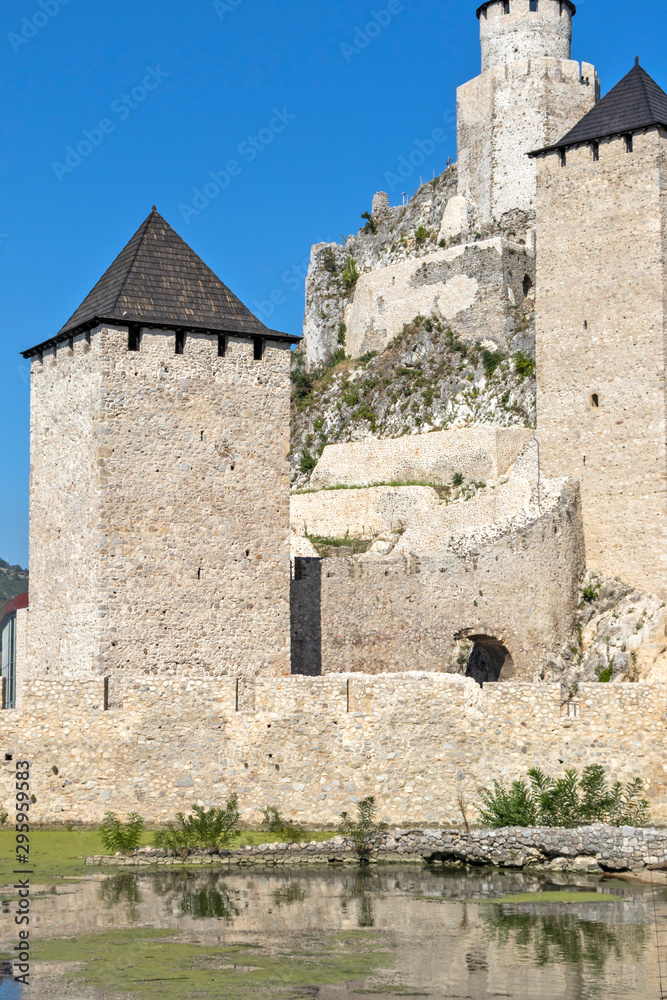 Ruins of Golubac Fortress at the Danube River, Serbia