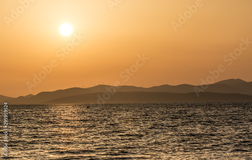 Sunset over the sea