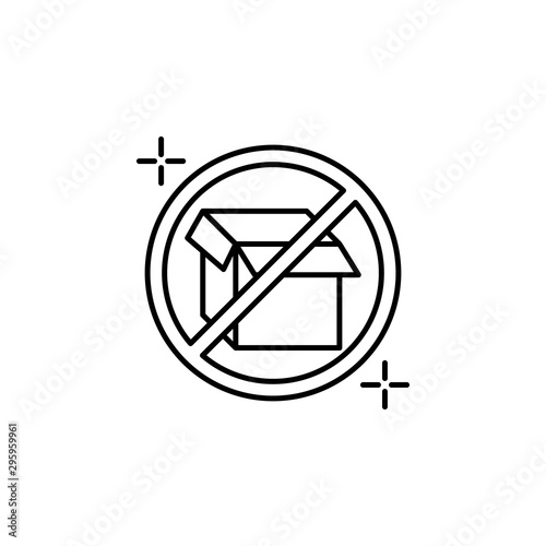 Import ban box business icon. Element of global business icon