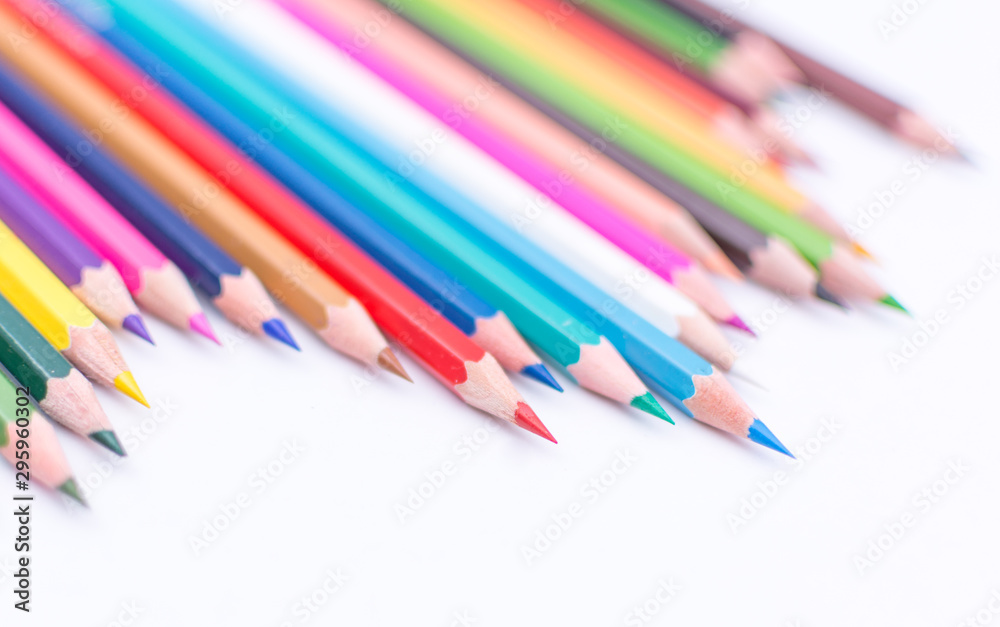 Color pencils isolated on white background Color pencils isolated on white background