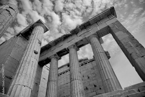 Parthenon columns reaching skyward