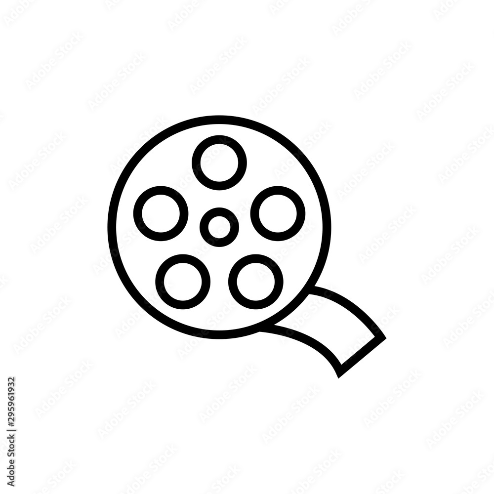 film reel outline icon illustration isolated vector sign symbol