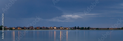 night over a calm lake in Colorado