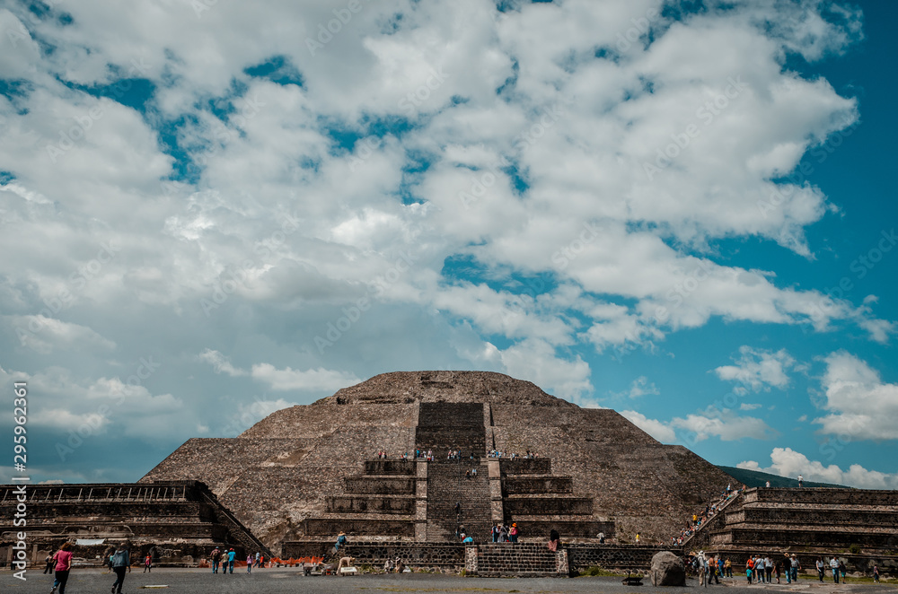 The Titan is Here, Pyramid of the sun in Tehotihuacan, a sacred place for the Mesoamerican people