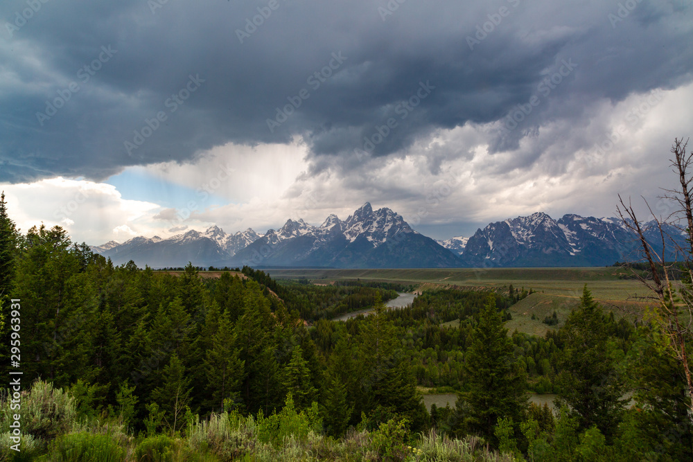 Storm Clouds over the Grand Tetons