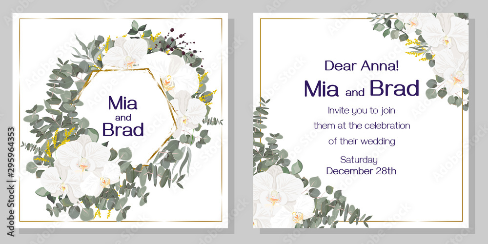 set of invitation  cards