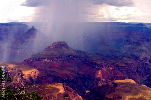 Rain in the grand canyon
