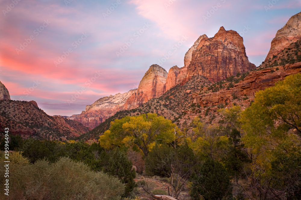 Sunset in Zion Canyon