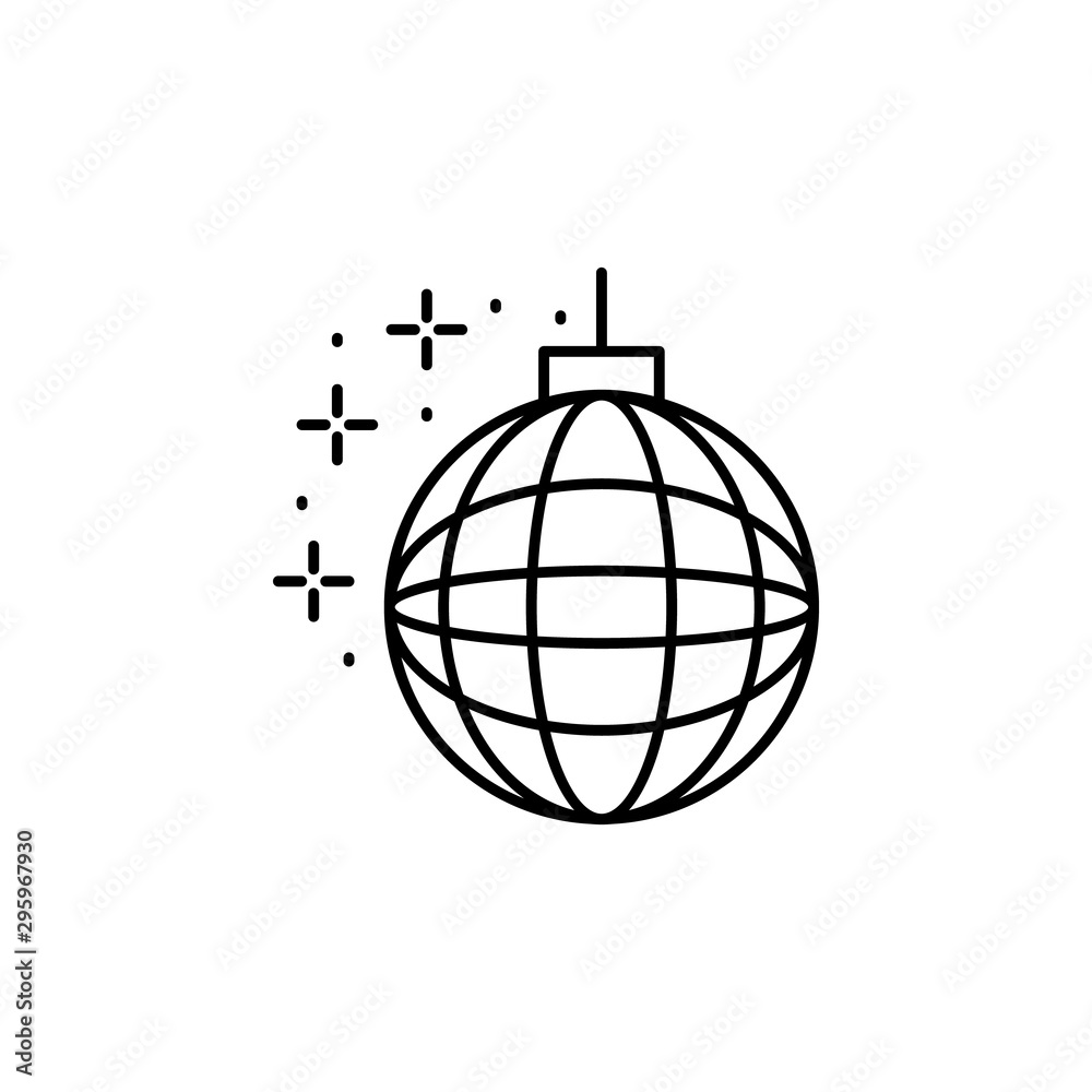 Disco ball, party icon. Element of Party icon. Thin line icon Disco ball, party icon. Element of Party icon. Thin line icon