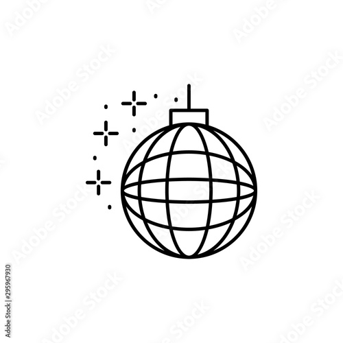 Disco ball, party icon. Element of Party icon. Thin line icon