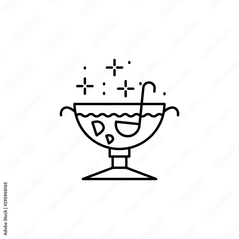 Punch, drink icon. Element of Party icon. Thin line icon Punch, drink icon. Element of Party icon. Thin line icon