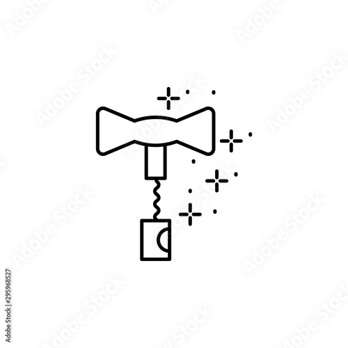 Corkscrew, bung icon. Element of Party icon. Thin line icon