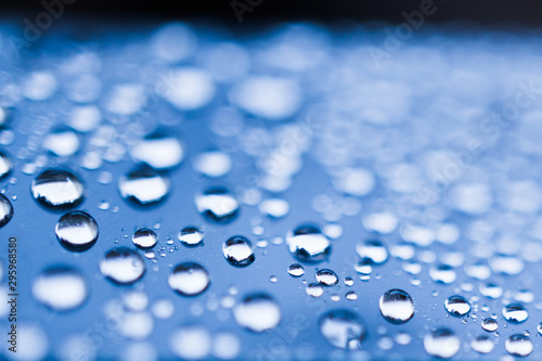 Фотография Hydrophobic surface with drops.