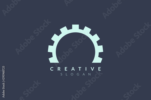 Vector illustration of mechanical equipment shape. Minimalist and simple logo, flat style, modern icon and symbol.
