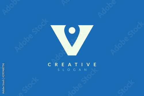 Vector illustration design of symbol position position. Minimalist and simple logo, flat style, modern icon and symbol