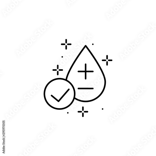 Blood type icon. Element of Blood Donation icon. Thin line icon