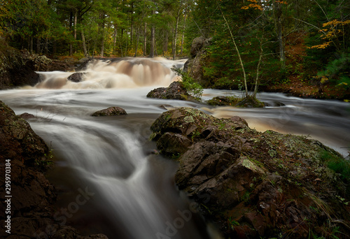 Long exposure of waterfall and stream