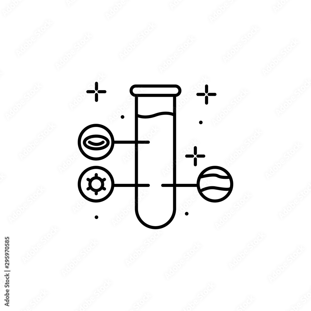 Flask, blood icon. Element of Blood Donation icon. Thin line icon Flask, blood icon. Element of Blood Donation icon. Thin line icon