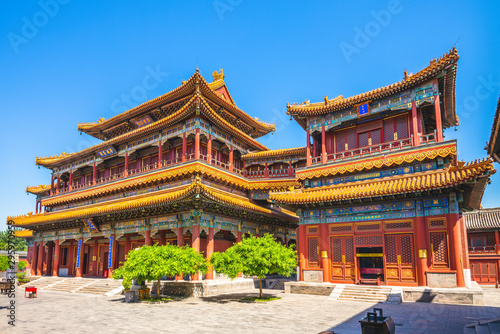 Yonghe Temple, or Yonghe Lamasery, at beijing, china photo