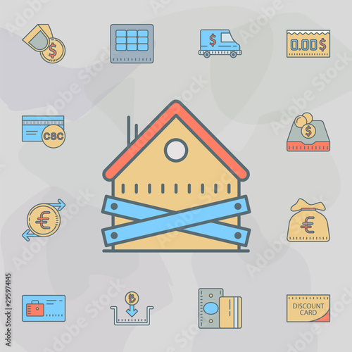 abandoned house dusk style line icon. Universal set of banking for website design and development, app development