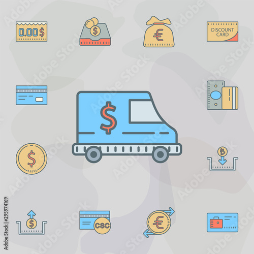 cash collection machine dusk style line icon. Universal set of banking for website design and development, app development