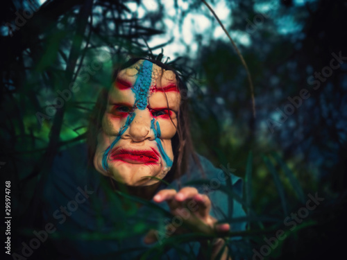 Fotografija Halloween concept  grisly zombie masquerade person