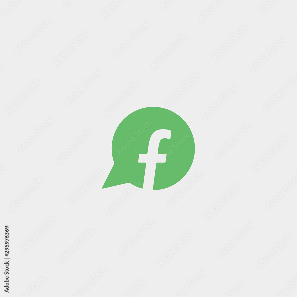 Obraz premium Letter F Chat Logo Template Vector Design