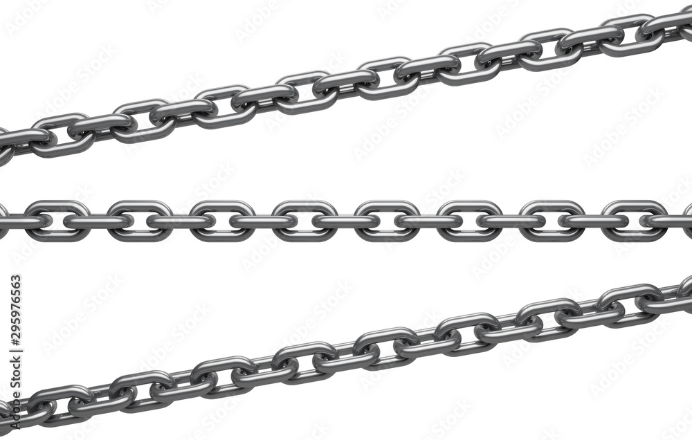 Obraz premium Chain isolated on white background,with clipping path 3d rendering