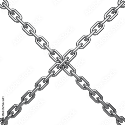 Chain isolated on white background,with clipping path 3d rendering