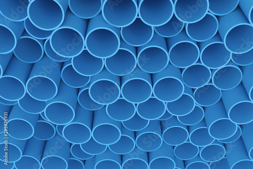 Tubes PVC pipes background, 3D rendering