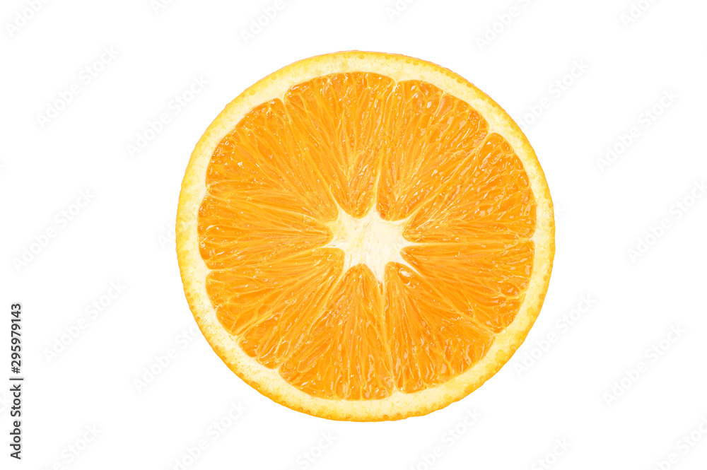 Slice of orange isolated on white background Slice of orange isolated on white background
